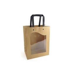 Sac carton à fenêtre Délicatesse kraft naturel
