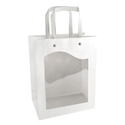 Sac carton à fenêtre Délicatesse blanc