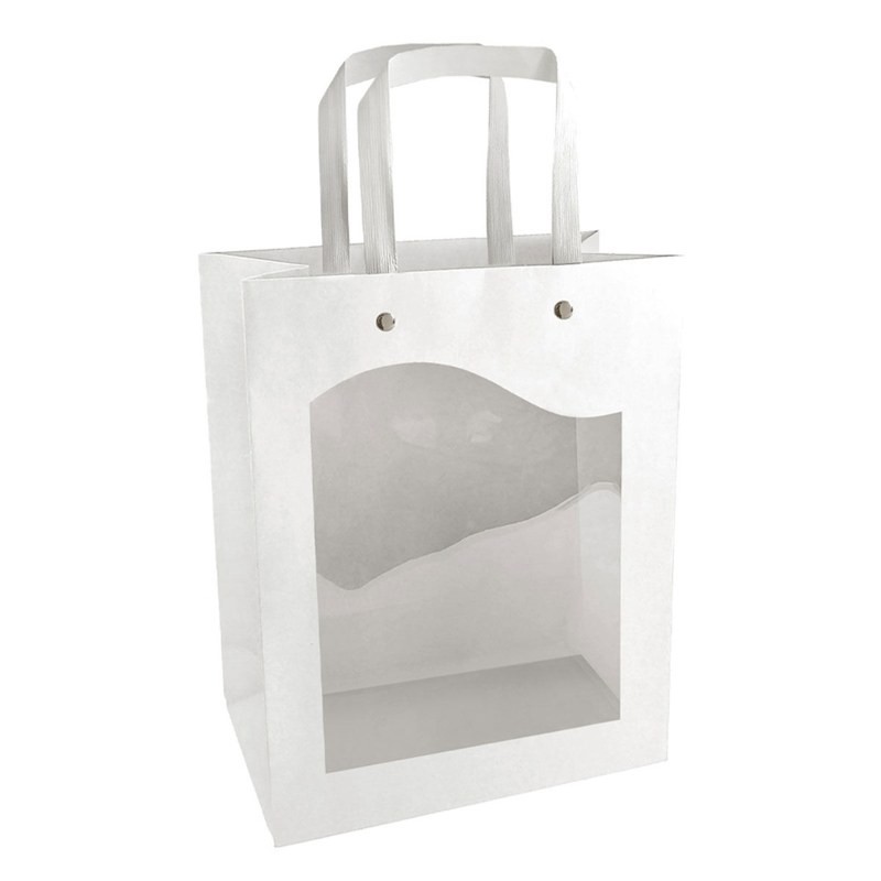 Sac carton à fenêtre Délicatesse blanc