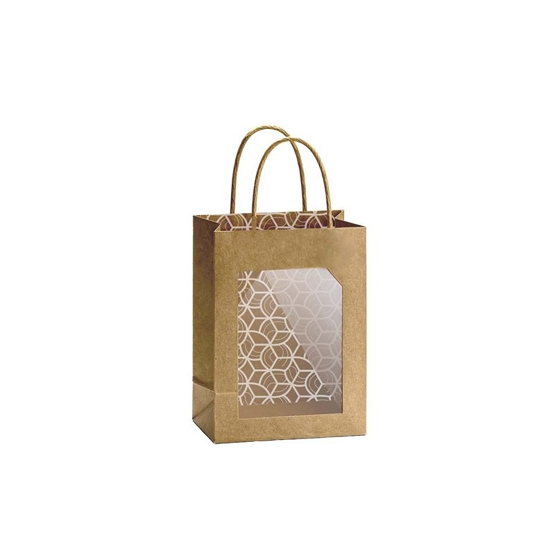Sac carton luxe à fenêtre Pietra