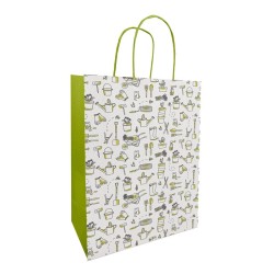 Sac kraft imprimé outils de jardin