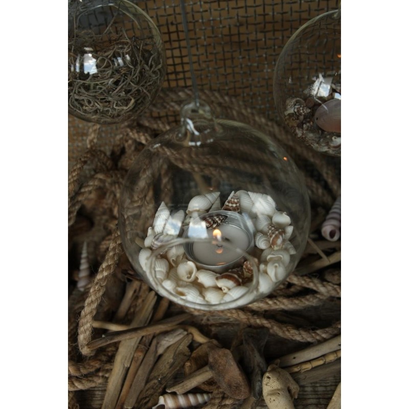 Boule en verre à fond plat pour bougie chauffe-plat Ø8 cm – vente en gros verrerie pour fleuristes