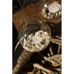 Boule en verre à fond plat pour bougie chauffe-plat Ø12 cm – verrerie déco en gros