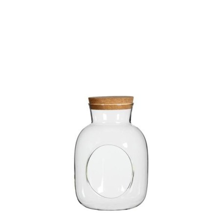 Bouteille cylindre en verre avec bouchon Ø12 H.18 cm – grossiste en verrerie