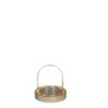 Cloche en verre LED sur socle bois Ø10 H.10,5 cm – verrerie pour décoration de mariage, vente en gros aux fleuristes