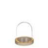 Cloche en verre LED sur socle bois Ø12 H.13,5 cm – grossiste en verrerie