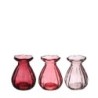 Vase fleur en verre Ø7 H.9 cm rose – vase en verre en gros
