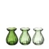 Vase fleur en verre Ø7 H.9 cm vert – vase en verre pour décoration de mariage, vente en gros aux fleuristes