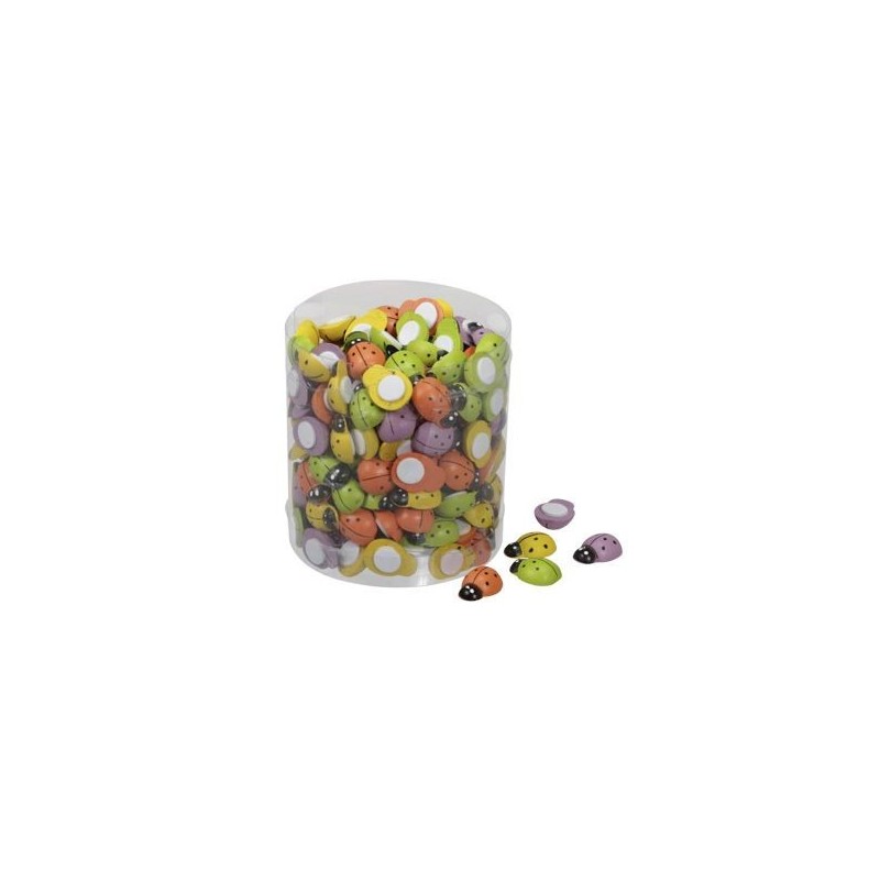 Coccinelle colorée | Bois | Grossiste fleuriste