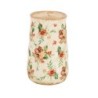 Vase haut de Noël craquelé houx et pommes de pin en céramique Ø14,5 H.23 cm – grossiste en déco de Noël