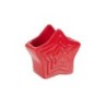 Cache-pot étoile rouge en dolomite 17 x 8,5 H.16,5 cm – grossiste en déco de Noël