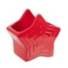 Cache-pot étoile rouge en dolomite 25 x 13 H.23,5 cm – décoration de Noël pour vitrine de commerçant, vente en gros