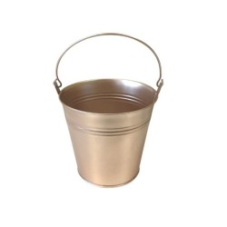 Seau à anse or Ø25 H.21 cm – grossiste en déco de Noël