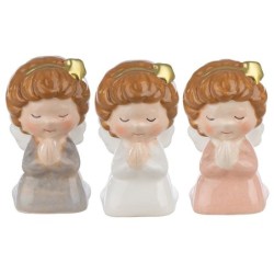 Petit ange à genoux en prière 6 x 4,5 H.8,5 cm - 3 couleurs assorties – grossiste en déco saisonnière