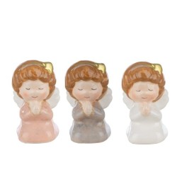 Petit ange mains jointes 4 x 3,5 H.6,5 cm - 3 couleurs assorties – grossiste en déco de Noël
