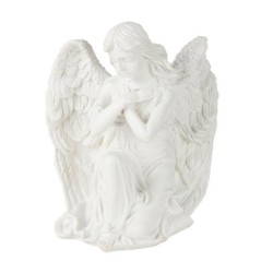 Grand ange femme aux grandes ailes blanc 26 x 20 H.31 cm – déco Noël en gros