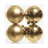 Boule de Noël or mate et brillante Ø10 cm - lot de 4 – déco Noël en gros