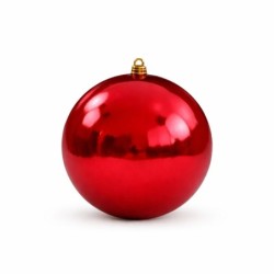 Boule de Noël géante rouge brillante Ø40 cm – décoration de Noël pour vitrine de commerçant, vente en gros