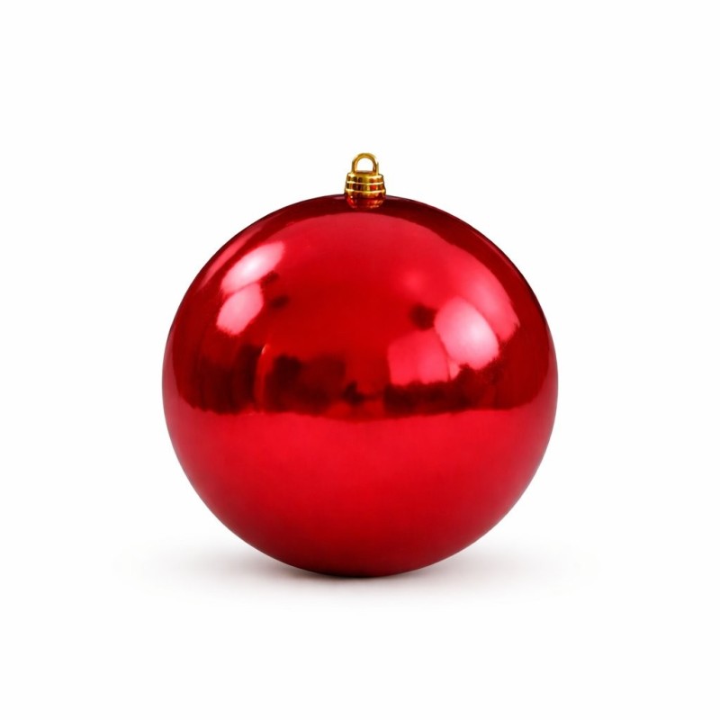 Boule de Noël géante rouge brillante Ø50 cm – grossiste en déco de Noël