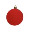 Boule de Noël en velours rouge Ø8 cm - lot de 6 – déco Noël en gros