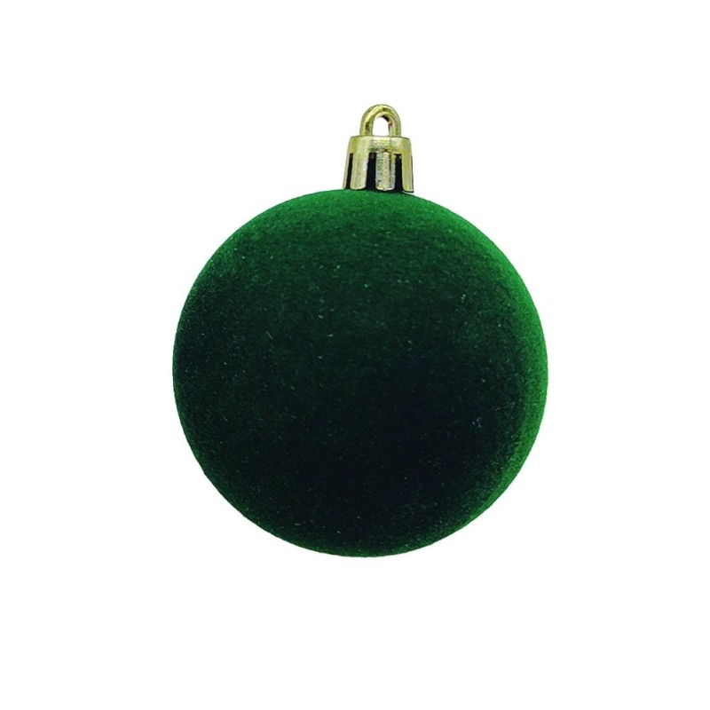 Boule de Noël géante en velours vert Ø30 cm – grossiste en déco de Noël
