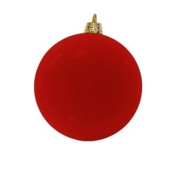Boule de Noël géante en velours rouge Ø30 cm – déco Noël en gros