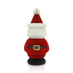 Père Noël en papier plissé Ø47 H.100 cm – décoration de Noël pour vitrine de commerçant, vente en gros