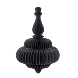 Pendentif décoratif plissé noir forme étagée 54 x 80 cm – déco Noël en gros