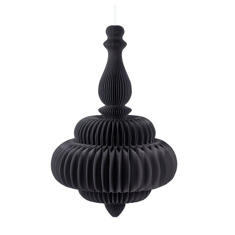 Pendentif décoratif plissé noir forme étagée 54 x 80 cm – déco Noël en gros