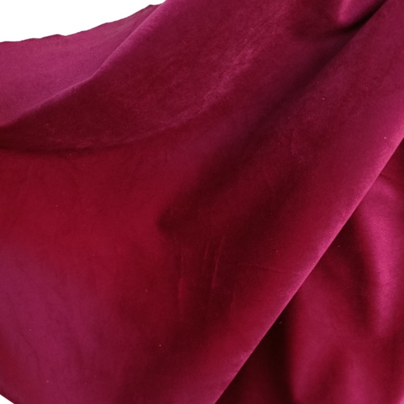 Tissu velours bordeaux 1,45 x 20 m – grossiste en déco de Noël