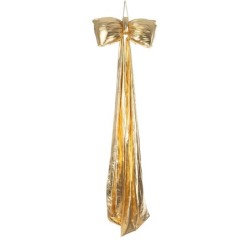 Nœud géant bouffant or métallisé L.50 H.175 cm – déco Noël en gros