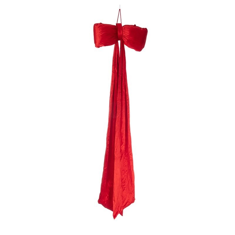Nœud géant bouffant en velours rouge L.50 H.175 cm – grossiste en déco de Noël