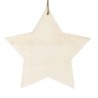 Étoile de Noël en bois blanche à suspendre 35 cm - lot de 4 – déco Noël en gros