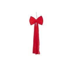 Grand nœud en velours rouge L.30 H.80 cm – déco Noël en gros