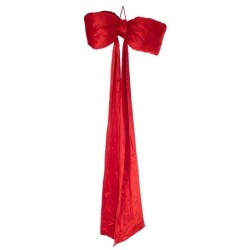 Nœud géant bouffant en velours rouge L.80 H.220 cm – grossiste en déco de Noël