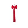 Grand nœud en velours rouge L.40 H.120 cm – décoration de Noël pour vitrine de commerçant, vente en gros