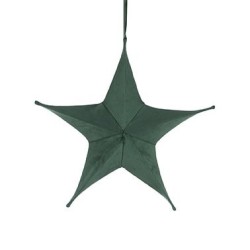 Étoile de Noël à suspendre verte Ø40 cm – décoration de Noël pour vitrine de commerçant, vente en gros