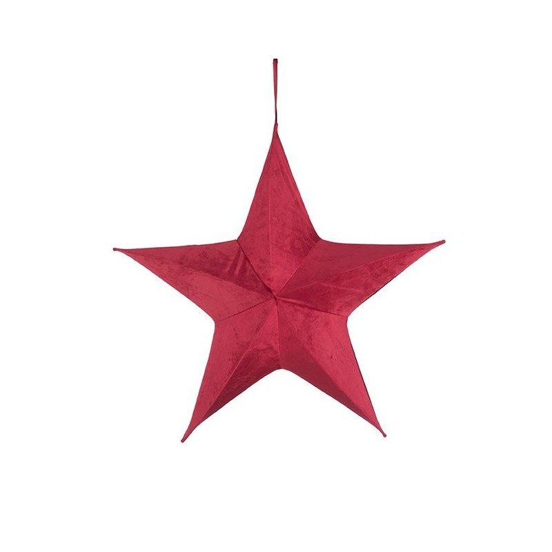 Grande étoile de Noël à suspendre bordeaux Ø80 cm – déco Noël en gros