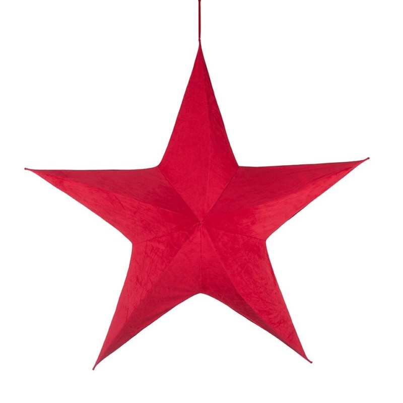 Grande étoile de Noël à suspendre rouge Ø80 cm – déco Noël en gros