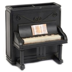 Piano décoratif en métal noir 23 x 14 H.24 cm – décoration de Noël pour vitrine de commerçant, vente en gros
