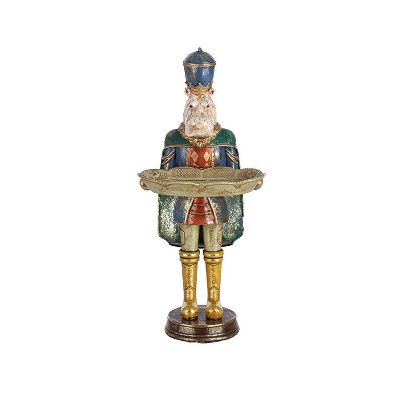 Statuette hippopotame avec panier en résine 15 x 14,5 H.34 cm – grossiste en déco de Noël