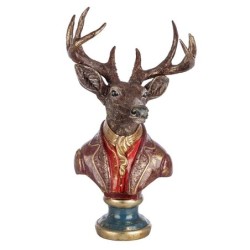 Buste cerf élégant en résine 30 x 22 H.58 cm – grossiste en déco de Noël