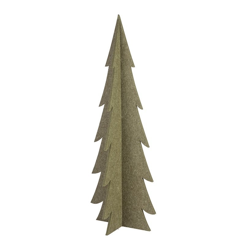 Sapin de Noël en tissu vert Ø58 H.160 cm – déco Noël en gros