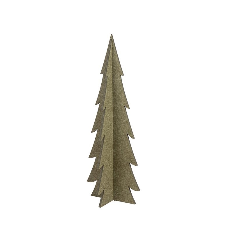 Sapin de Noël en tissu vert Ø43,5 H.120 cm – décoration de Noël pour vitrine de commerçant, vente en gros