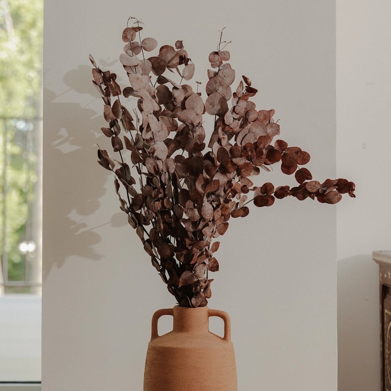 Box fleurs stabilisées marron – pampa, eucalyptus Chocolat & moka – grossiste en végétal stabilisé
