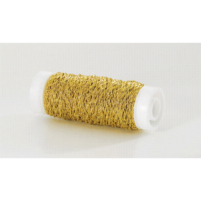 Fil effet Bouillon ZigZag Or 0,3mm x 100g Fil effet Bouillon ZigZag Or 0,3mm x 100g