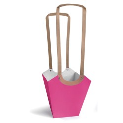 Sac Aqua fuchsia pour plante en pot, emballage fleuriste en gros