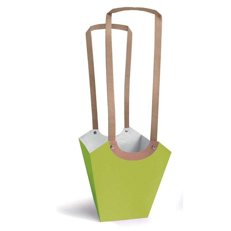 Sac Aqua vert pomme pour plante en pot, emballage jardinerie en gros
