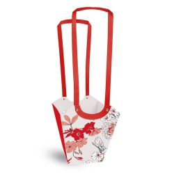 Sac Aqua Birdy rouge pour plante en pot, emballage Noël et Saint-Valentin en gros