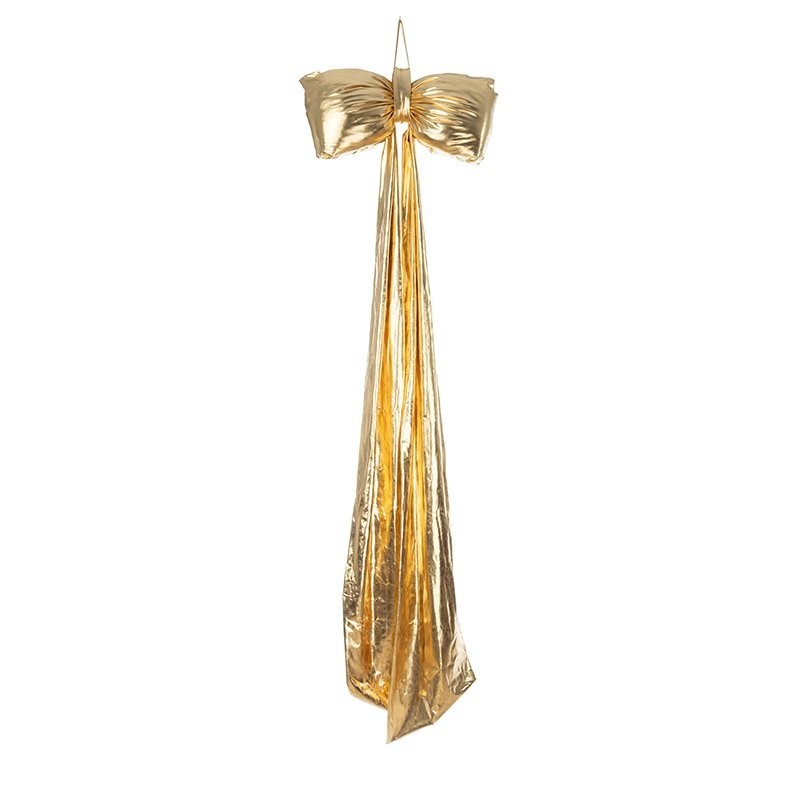 Nœud géant bouffant or métallisé L.50 H.175 cm – déco Noël en gros